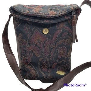 Vintage Liz Claiborne Tapestry Print Purse